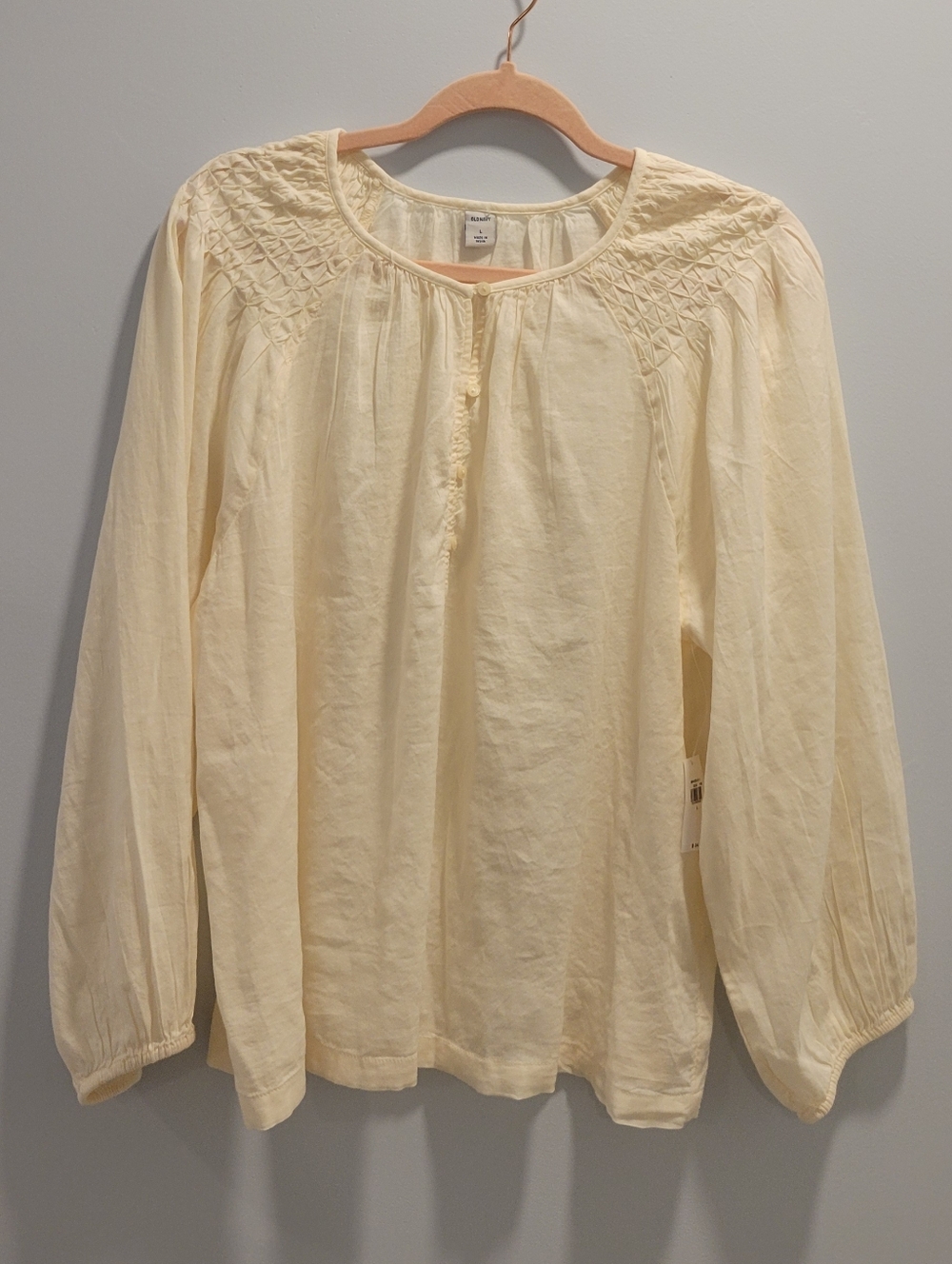 Old Navy Cream Lightweight Blouse NWT